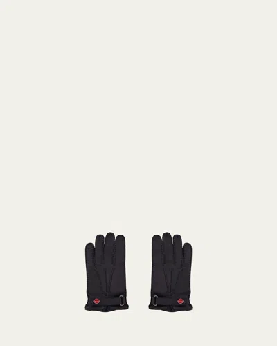 Kiton Men's Deerskin Leather Gloves In Black