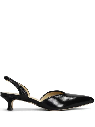 L Arianna Leather Slingback Pumps In ブラック