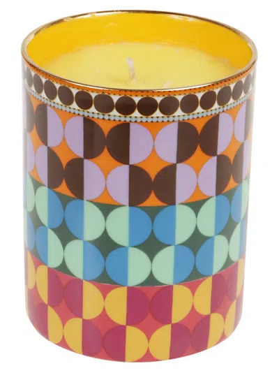 La Doublej La Double J Multicolor Porcelain Candle With Geometric Patterns
