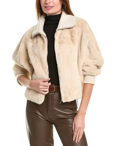 La Fiorentina Bomber Jacket In Beige