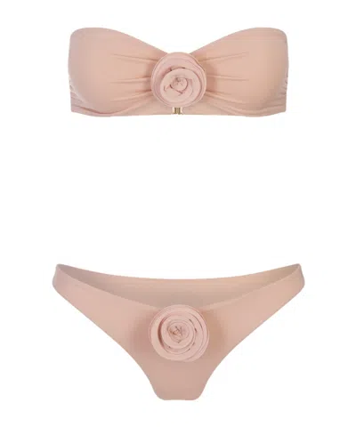 La Reveche Floral Two-piece Swimsuit In Rosa