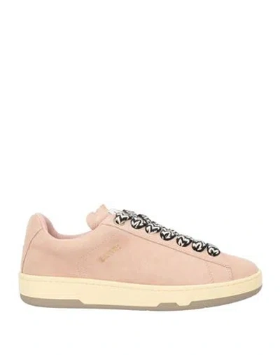 LANVIN LANVIN WOMAN SNEAKERS BLUSH SIZE 7 CALFSKIN