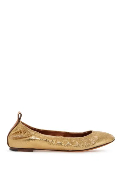 Lanvin 5mm Raffia Ballerinas In Light Brown 3