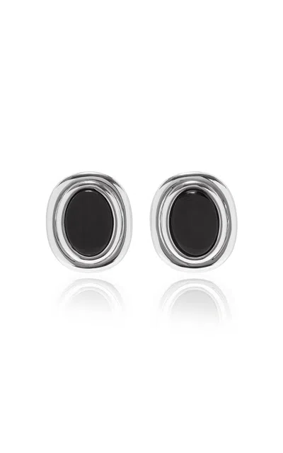 Lie Studio Exclusive Coco Sterling Silver Onyx Earrings