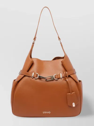 Liu •jo Adjustable Strap Hobo Tote Bag In Brown