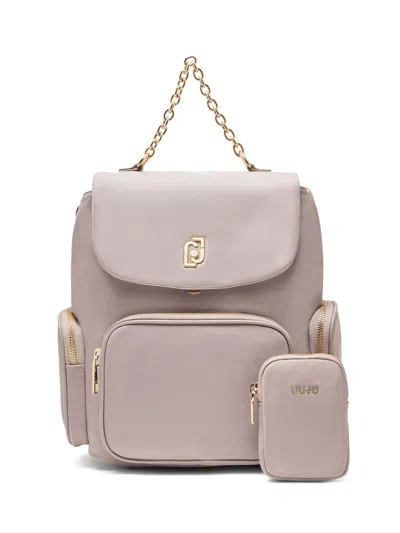 Liu •jo Nylon Backpack In Grey