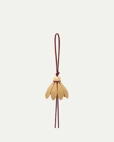 Loewe Badminton Bag Charm In Crimson Yellow
