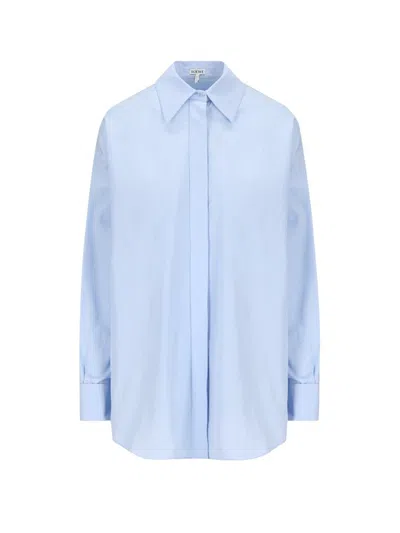 Loewe Draped Shirt In Cotton In Blue