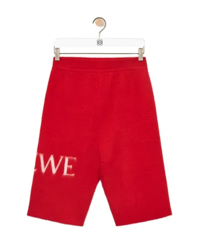 Loewe Logo-print Cycling Shorts In Red