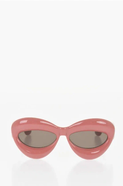 Loewe Sunglasses With Inflated Cut-eye Frame In Green