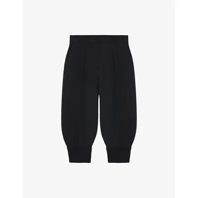 Loewe Womens Black Anagram-patch Balloon-leg Stretch-woven Shorts
