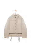 Loewe Work Wool Cashmere Jacket In Nude