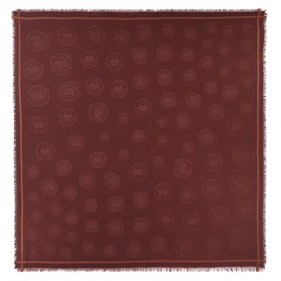 Longchamp Shawl La Médaille  In Burgundy