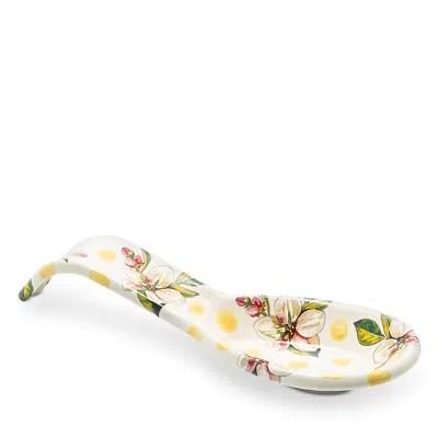 Mackenzie-childs Wildflowers Yellow Enamel Spoon Rest