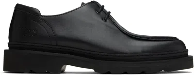 Maison Kitsuné Black Lace Up Derbys In P199 Black
