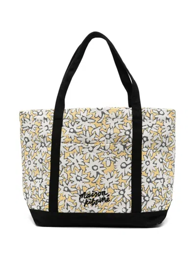 Maison Kitsuné Daisy Field Large Jacquard Tote Bags