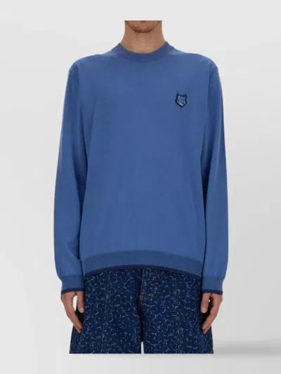 MAISON KITSUNÉ FOX HEAD CREW NECK JERSEY