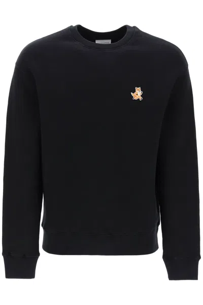Maison Kitsuné Speedy Fox Patch Comfort Sweatshirt In Black