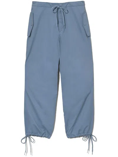 Marc Jacobs Drawstring Cargo Trousers In Blue