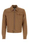 Marine Serre Embroidered Stretch Polyester Blend Jacket In Bg60