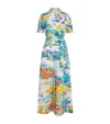 MARY KATRANTZOU SATIN COMO SHIRT MIDI DRESS