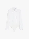 Max Mara Angora1234 Bodysuit Collared Shirt With Long Sleeves