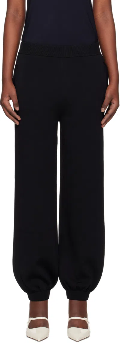 Max Mara Black Tirreno Lounge Pants In 006 Black