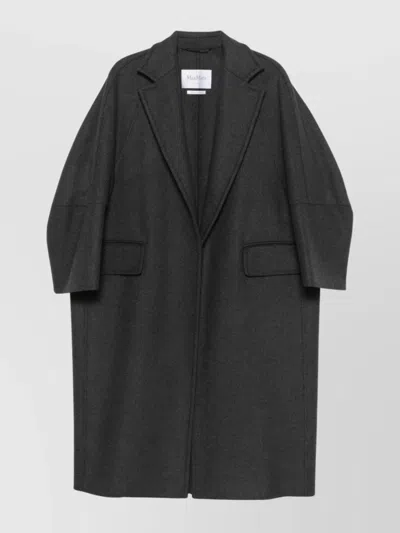 MAX MARA CALF-LENGTH WOOL COAT MÉLANGE EFFECT