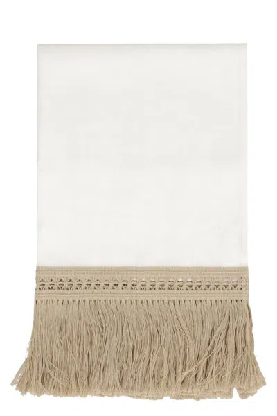 Max Mara Grammo Linen Stole In Beige