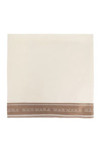 Max Mara Logo Detailed Scarf In Multi