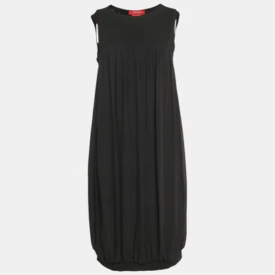 Pre-owned Max Mara Navy Blue Crepe Short Dress M