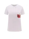 Max Mara Nunzio - Short-sleeved T-shirt With Pocket And Embroidery In White