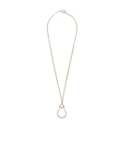 Max Mara Pendant Necklace In Yellow