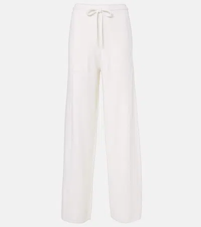 Max Mara Rino Wool And Cashmere Sweatpants In White