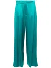 Max Mara Women Satin Wide-leg Silk Trousers
