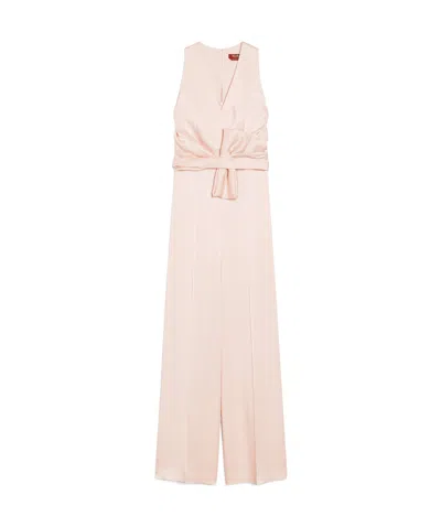 Max Mara Sleeveless Jumpsuit In Pink
