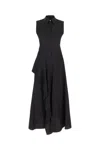 Max Mara Studio Keras Ruffled Sleeveless Dress In Black