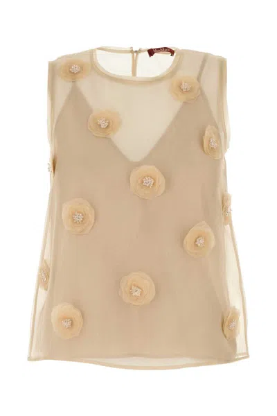 Max Mara Studio Shirts In Beige O Tan