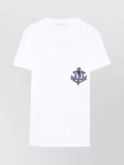 MAX MARA TOP CREW NECK CHEST POCKET