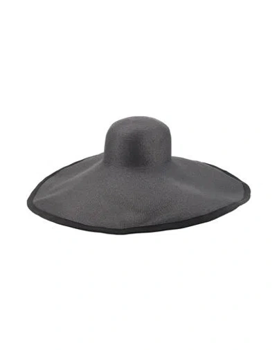 Max Mara Woman Hat Black Size 7 Paper Yarn, Polyamide