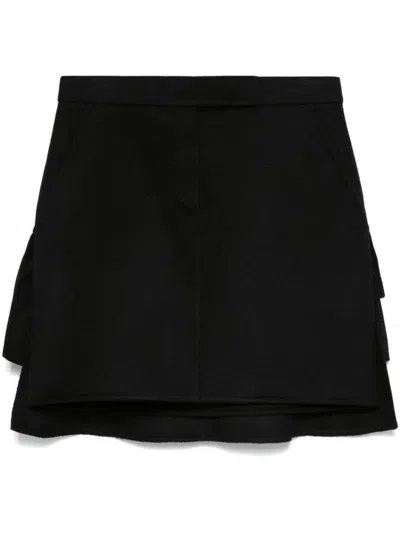 Max Mara Women Wool Skirt In Black