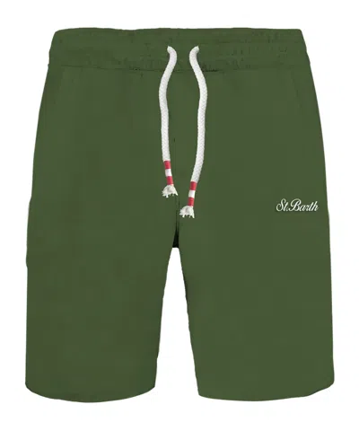 Mc2 Saint Barth Loose Waist Shorts In Green