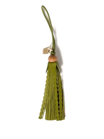 Miu Miu Tassel Keychain In Green