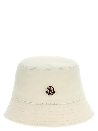 Moncler Logo Patch Bucket Hat Hats White