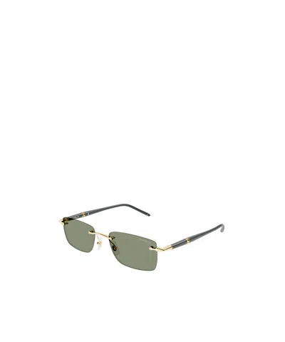 Montblanc Geometric-frame Sunglasses In Gray