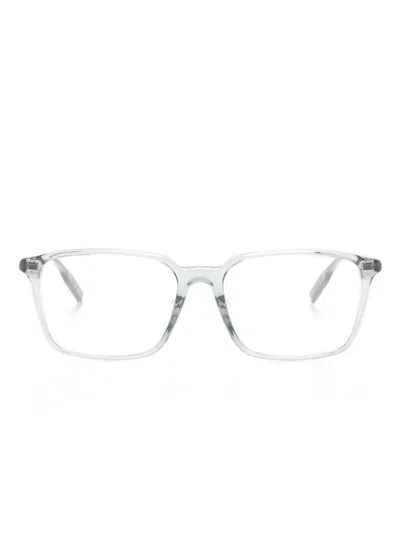 Montblanc Logo-plaque Rectangle-shape Glasses In Grey