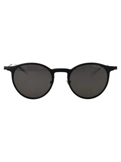 Montblanc Round Sunglasses Mb0097 S 009 In Animal Print
