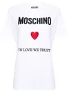 Moschino Cotton Jersey Logo T-shirt In White