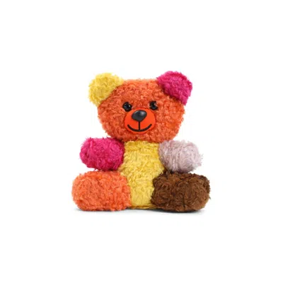 Moschino Whimsical Teddy Bear Shoulder Bag In Vibrant Mohair Blend In Multi