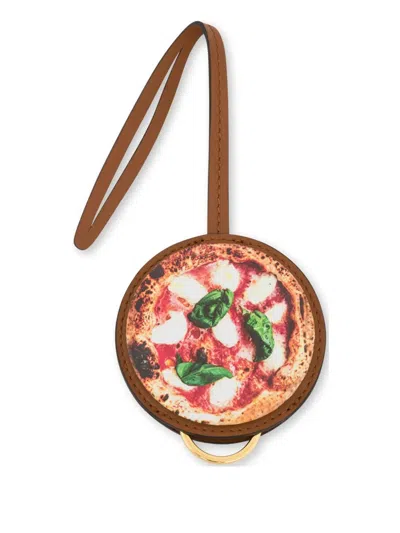 Moschino Printed Keyring In Multicolor